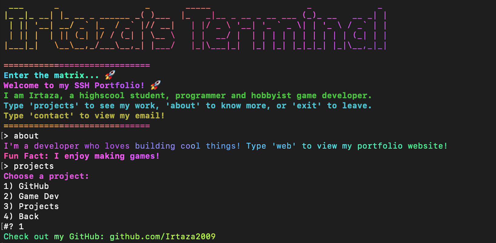 Terminal Portfolio